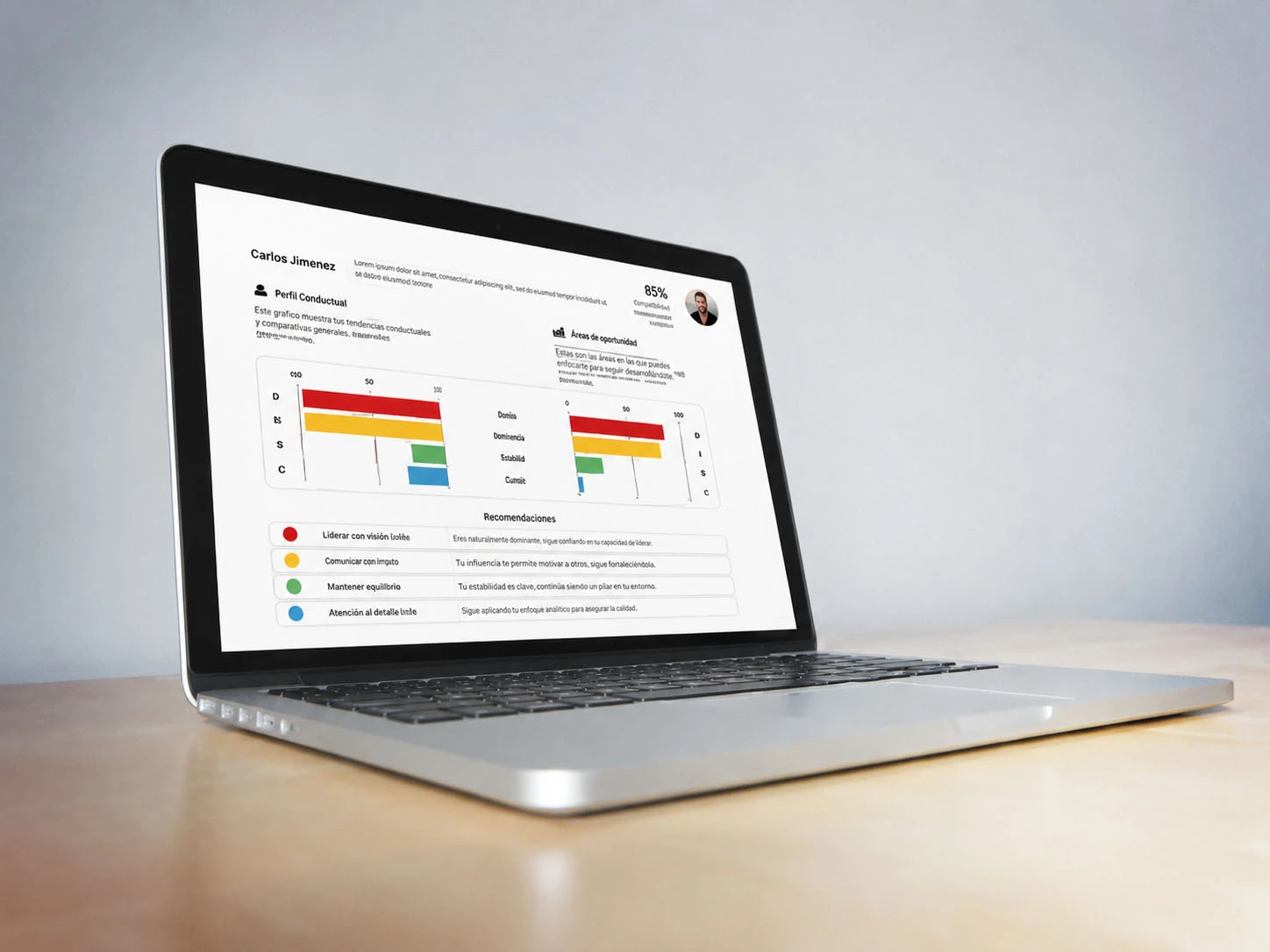 Sistema de reportes de evaluaciones psicométricas THT con más de 200 variables
